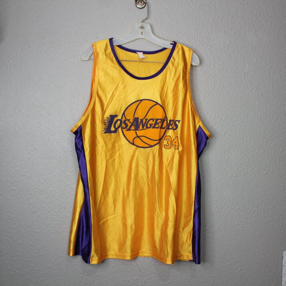 Los Angeles Lakers 34 Short Sleeve Jersey sz XL